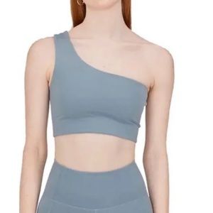 Girlfriend collective one shoulder bra
